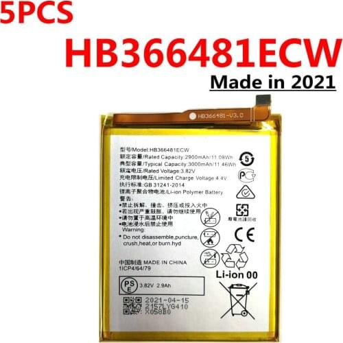 5pcs New HB366481ECW 3000mAh Battery For Huawei P9 EVA-AL00 EVA-AL10 EVA-TL00 G9 Lite Honor 8 For Huawei Honor 5C phone