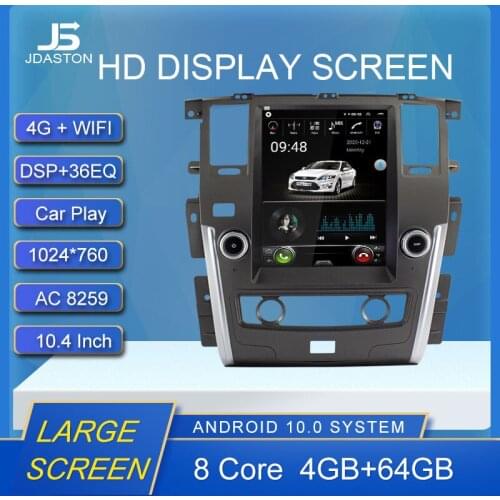 12.1" Android 10 Car Multimedia Player For Nissan Patrol SE 2010 - 2018 2 Din Car Radio GPS Navigation Stereo Autoaudio video