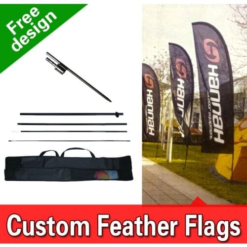 Free Shipping Double Sided In-ground Spike Feather Banners Flag Signs Advertising Feather Flag Feather Signs
