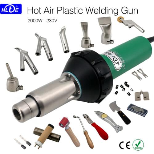 HLTE 2000W 230V Hot Air Gun Heat Gun Industrial Plastic Welder Welding Nozzle For PVC Vinyl Floor PP PE Water Tank Geomembrane
