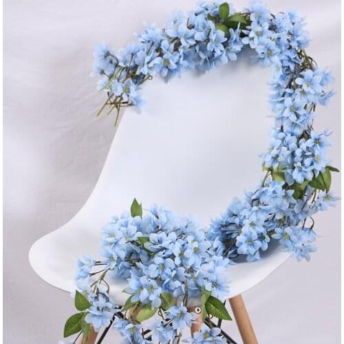 Simulation Silk Jasmine Lilac Rattan Decoration Living Room Balcony Wedding Set Guide Hotel Corridor Ceiling