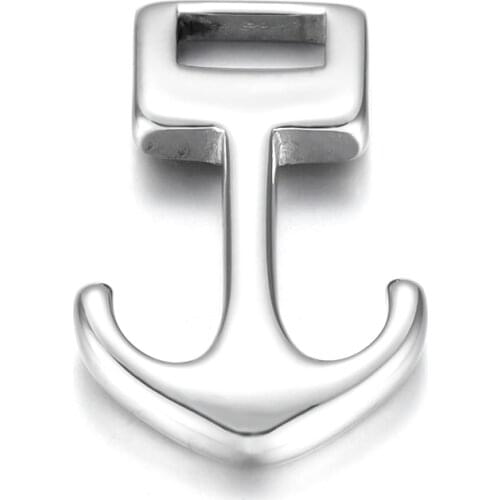 316L Stainless Steel Curved Anchor Hook Polished Connector Hole 8x4mm Bracelet Closure DIY Accessories Jewelry Making