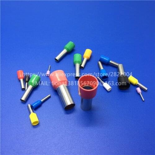 E7508/E7510/E7512/E7518 PVC Insulated Terminals Wire Connectors Bootlace Ferrules For 0.75mm2, 20 AWG Wire,Wire connector