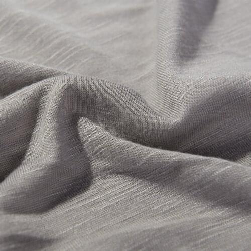 KA0230 32S Worsted Slub Gray Jersey Fabric By The Yards For Summer t-Shirt For Diy Tops 50*190cm