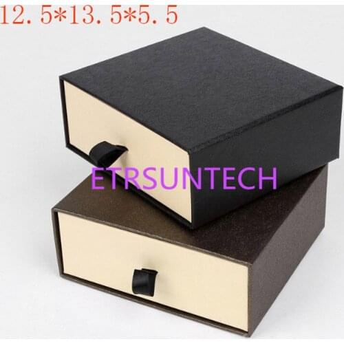 Coffee/Black belt box 12.5X13.5X 5.5cm very good quanlity gift packing drawer belt box. Top grade gift box for your product