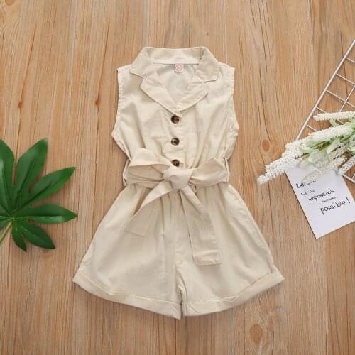 Brand New Summer Cotton Princess Baby Girls Romper Kids Formal Bow Jumpsuit Outfit Party Clothes