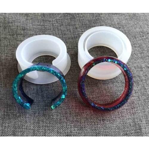 C-type round Bracelet mold DIY hand transparent silica gel European and American large size drop rubber silica gel mold