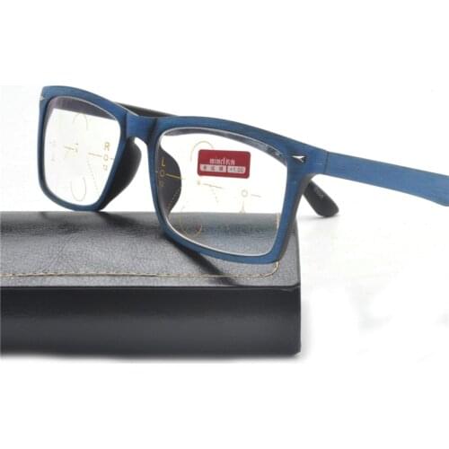 Wood grain Eyewear Men Progressive Reading Glasses Glasses Bifocal Multifocal Lens Glasses NX