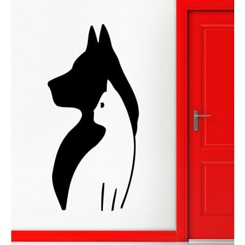 Pet Shop Sticker Dog Cat Decal Muurstickers Posters Vinyl Wall Art Decals Pegatina Quadro Parede Decor Mural Pet Shop Sticker