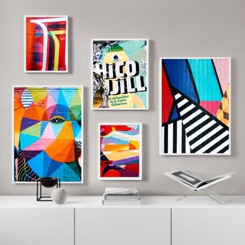 Wall Art Canvas Painting Colorful Graffiti Art Wall Nordic Posters And Prints Abstract Wall Pictures For Living Room Home Decor