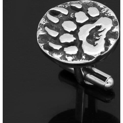Stainless steel Nordic Viking Amulet Rune small Bear paw Cufflinks with valknut gift bag