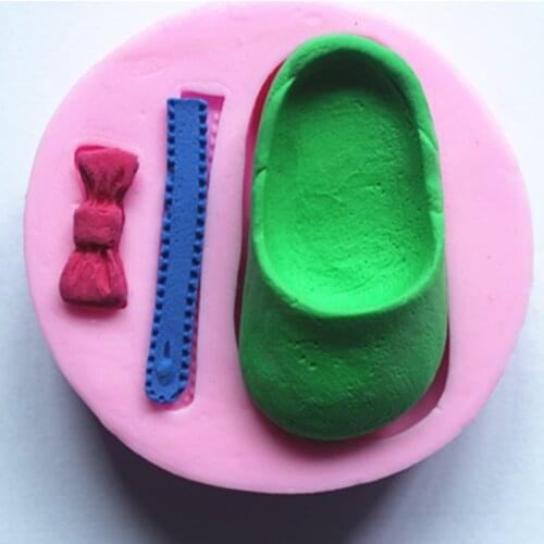 Single girl shoe fondant cake molds soap chocolate mould for the kitchen baking DIY cake tool kitchen tool FM128