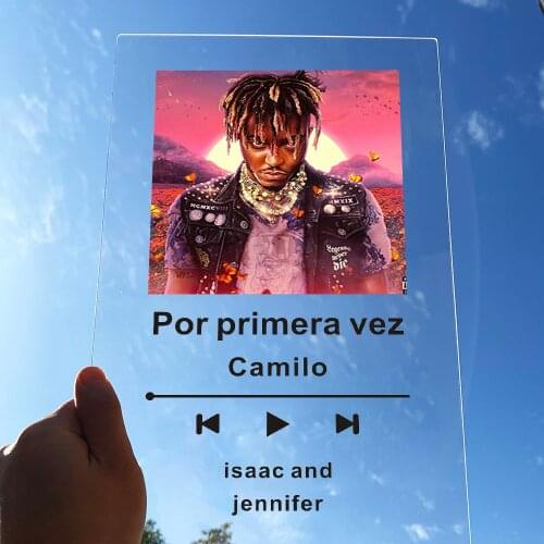 Custom Music Spotify Code Personal Photos/Album Plaque Acrylic Music Board For Couple Family Personalized Song Code Silver Color