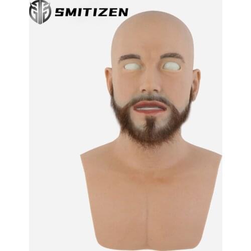 Smitizen silicone adult full face mask party supplies fetish fake skin halloween latex realistic Funny Scary toy