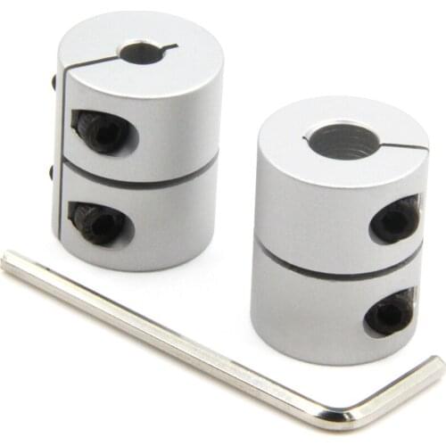 Shaft Coupling 5mm to 8mm Aluminum Alloy Joint 25mm Length 20mm Diameter Stepper Motor Connector Rigid Coupler for3D Printer CNC