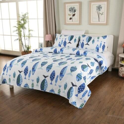 3 pcs Quilted Polyester Bedspread Set Queen Size Anti-pilling Summer Quilt Winter Bed Sheet Microfiber Bedding Cover Bed Spread