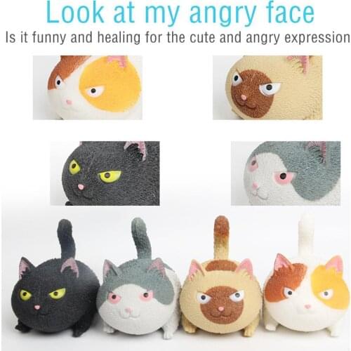 Super Cute Decompression Toy for Children Hand Pinch to Decompress Angry Cat Unbreakable Small Animal Toys Vent Kneading Flour