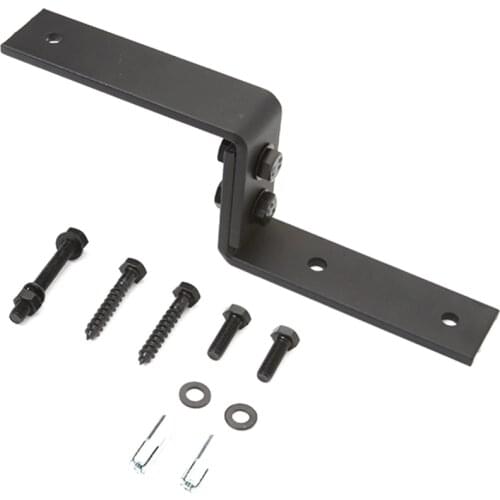 Carbon steel black interior sliding bypass barn door track connector