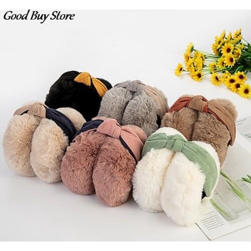 Outdoor Skiing Thicken Earmuff Earlap Headband Winter Warm Plush Ear Earmuffs Korean Kawaii Girls Soft Plush Fur Ear Muffs Cover