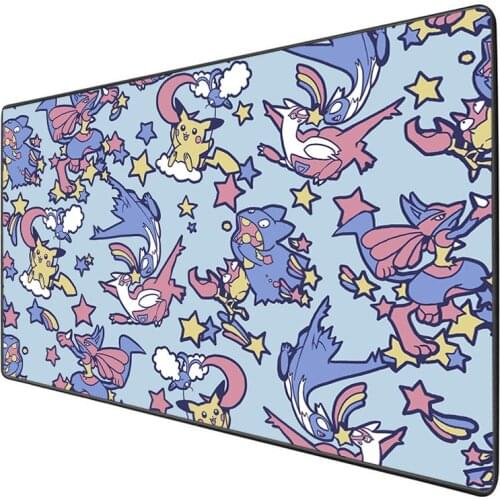 XGZ Cartoon Anime large game mousepad computer large size xl 2xl rubber table mat notebook keyboard pad non-slip lock edge