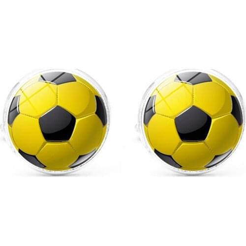 XK-HYXK0352 Football Print Pattern French Suits Cufflinks Fashion Men Women Shirts Sleeve Nails Male Cuff Link for Collection