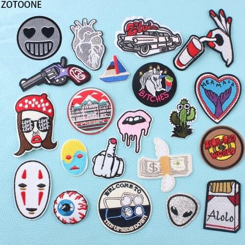 ZOTOONE Wild Stripes Patches for Clothing Stickers Embroidered Patch for Clothes DIY Badges Applications Applique on Garment E
