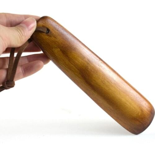 1PCS 15.5cm Natural Wooden Shoe Horn Portable Craft Solid Wood Shoehorn Long Handle Shoe Lifter Shoes Accessories