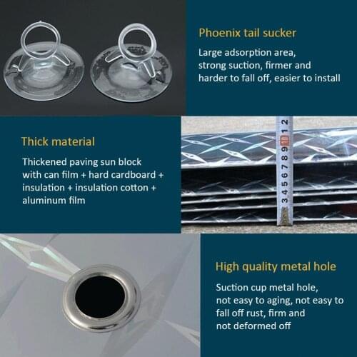 1PC Car Sunshade Front File Thickening Laser Season Sun Shade Sun Visor Car SUV Off-road Sun Block Windshield Cover Accessor