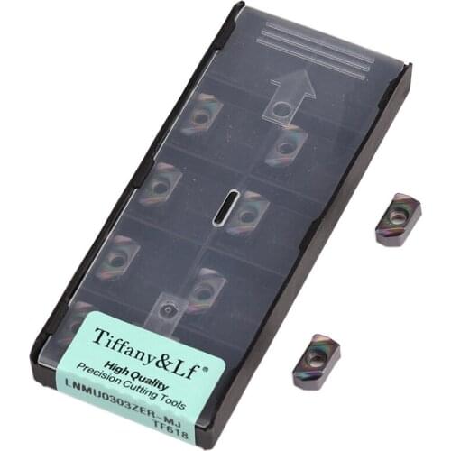 10Pcs LNMU0303ZER-MJ TF618 Milling Cutter Carbide Inserts CNC Lathe Tools Hardened Steel Blades LNMU0303ZER Steel Turning Tools