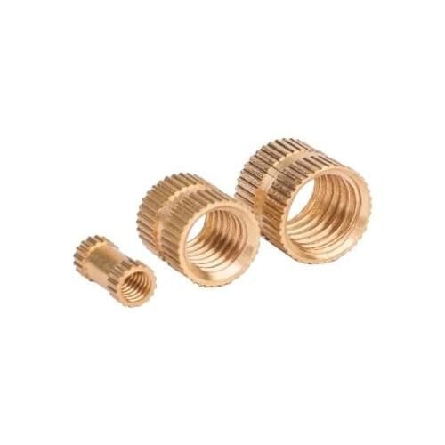 100pcs Brass Knurl Nuts M3x4mm(L)-5mm(OD) Metric Threaded insert