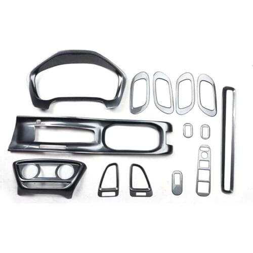 14x Car Accessories For Honda Vezel HRV 2015-2017 Instrument Air Condition Gear Shift Air Vent Trim Door Handle Frame Stickers