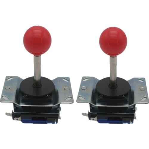 2pcs Arcade game parts 8 Ways rocker with long shaft For Arcade game machine seven colors ball top available