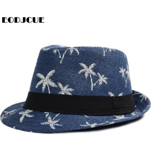 2019 Wholesale Summer Fedoras Hat Panama beach Straw Hat Men Outdoor Sun Visor Hat Jazz Caps Women Men
