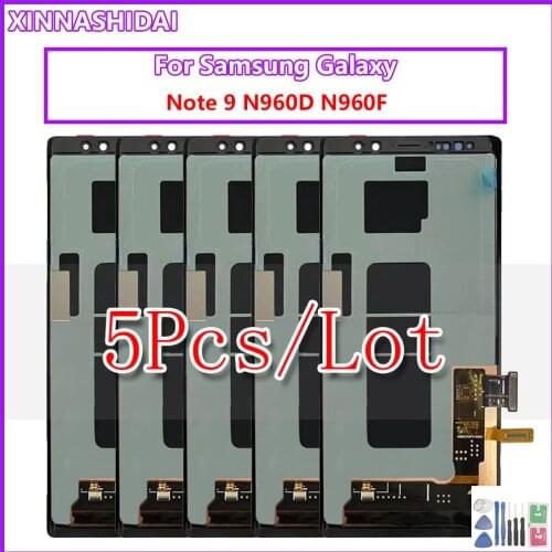 5PCS/6.4'' LCD with frame for SAMSUNG GALAXY Note 9 LCD Note9 Lcd Display N960D N960F LCD Touch Screen