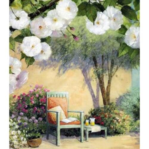 5D DIY Diamond Painting Square Round Diamond Flower Painting Outskirts Flower Picture Cross Stitch Home Decoration Gift WG2820