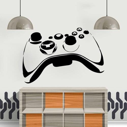 Large Video Game Controller Wall Sticker Playroom Kids Room Ps4 Xbox Gamer Joystick Video Game Wall Decal Bedroom Vinyl Decor