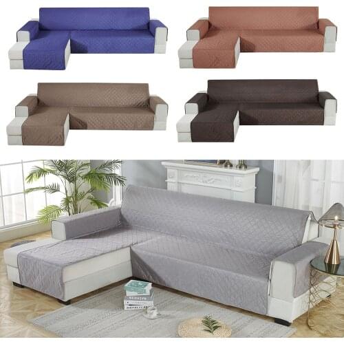 Waterproof Sofa Slipcover Non-slip Soft Sectional Couch Covers Pet Furniture Protector Slipcovers Right Left Arm Sofa Cover