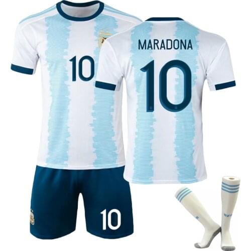 Children Sets Sporting uniforms boys and girls sports Argentina 1986 MARADONA kids shirts+shorts training suits blank custom set