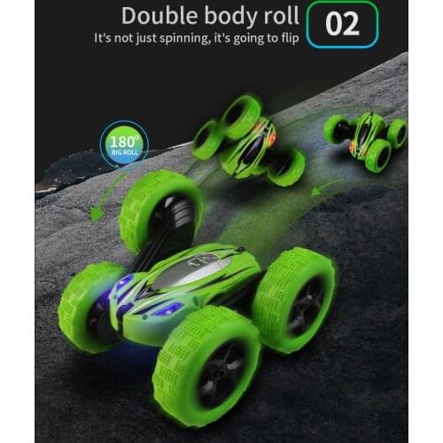 Remote control double-sided stunt car flip car 360 degree rechargeable car roll remote control car childrens boys toys