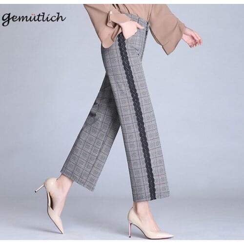 Женские брюки в клетку Gemutlich China At AliExpress