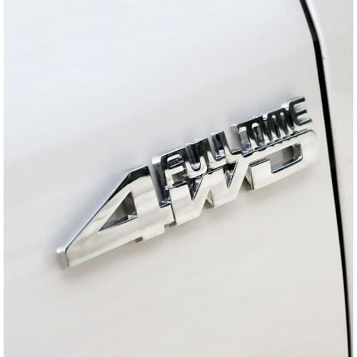 Chrome Metal Car Emblem 3D Badge Sticker Auto Decoration Decal Styling Logo For 4WD Universal Car Model