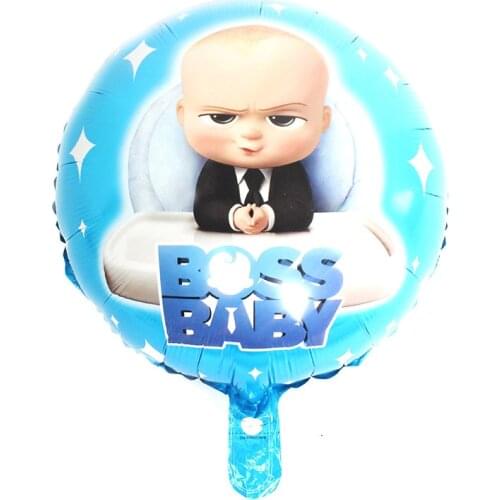 KAMMIZAD 18inch blue dot BOSS BABY foil balloons child Shower Favors globos birthday party decorations kids and adult balloon
