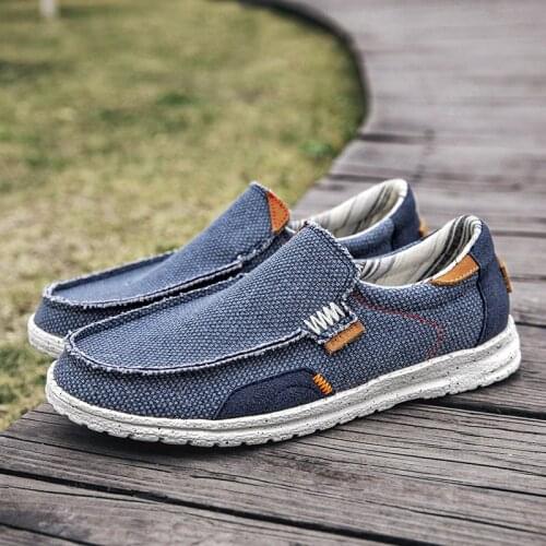 Canvas Men Shoes Summer Lightweight Sneakers Men Outdoor Casual Walking Shoes Breathable Slip on Mens Loafers Zapatillas Hombre