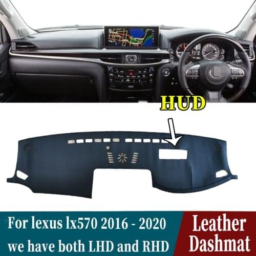 Leather Dashmat Dashboard Cover Pad Dash Mat Carpet Car-Styling accessories For Lexus LX570 LX 570 450D 2016 2017 2018 2019 2020
