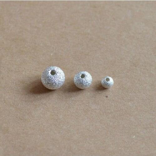 4-6-8-10-12mm stardust Grind arenaceous Round Hollow beads Smooth Ball Matte Scrub dull Spacers Charms Connector findings craft
