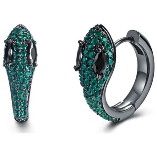 2021 Hot Sale Fine jewelry 3 Colors personality earrings wholesale Crystal from Swarovskis Zircon snake-shaped small earring