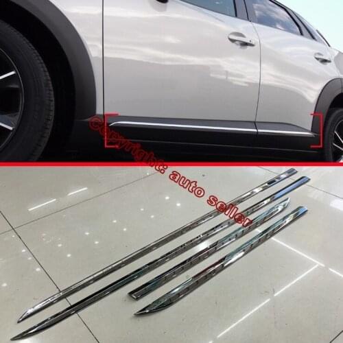 ABS Chrome Side Door Body Moulding Molding Trim For Mazda CX-3 2015 2016 2017