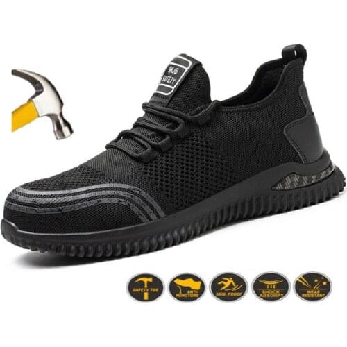 Men Work Safety Shoes Anti-puncture Working Sneakers Male Indestructible Work Boots Men Lightweight Men Shoes Safety Boots