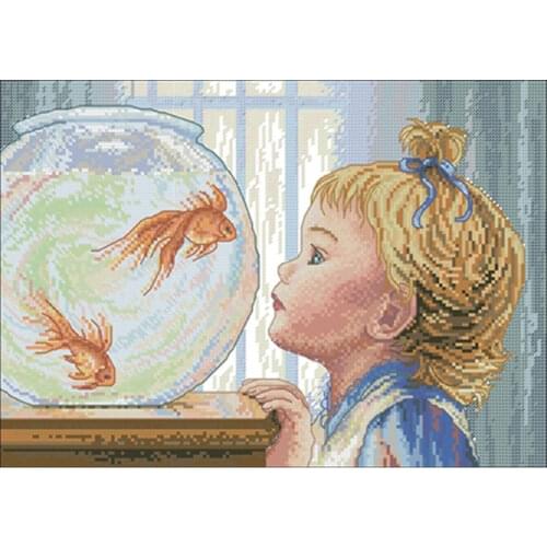 My world patterns counted 11CT 14CT 18CT Cross Stitch Set DIY Chinese Cross-stitch Kits Embroidery Needlework Home Decor