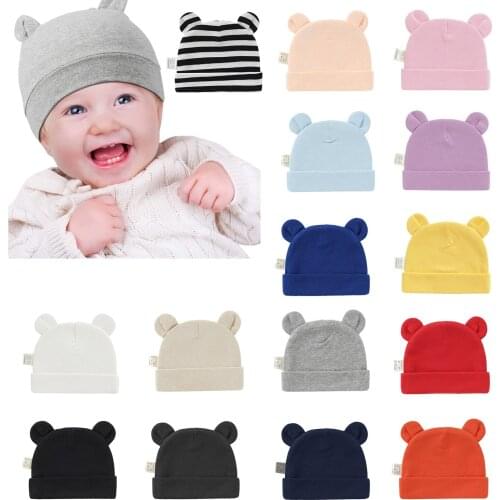 2021 Brand New Toddler Newborn Kids Baby Boy Girl Infants Cotton Soft Warm Santa Hat Beanie Cap 3D Bears Ears Soft Hat